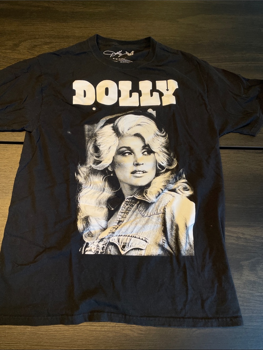 DOLLY Black Graphic Short Sleeve Tee